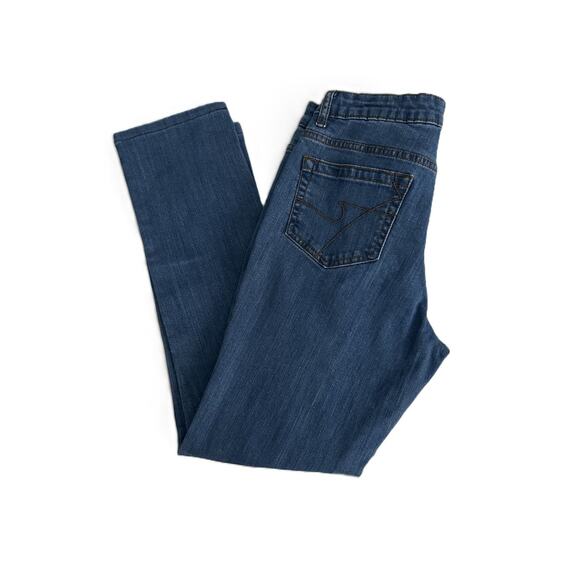 NWOT Kenneth Cole Reaction Straight Leg Ankle Med Wash Denim Mid-Rise Jeans -10 - Picture 4 of 14